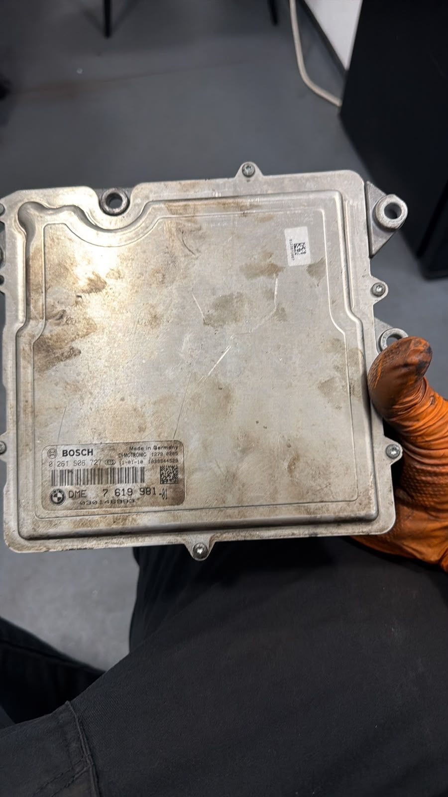 BMW Bosch engine control unit removed for inspection